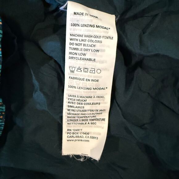 Prana Women's Nari Ikat Green Laurel Halter Relaxed Fit Midi Dress - Size Large - Picture 8 of 8